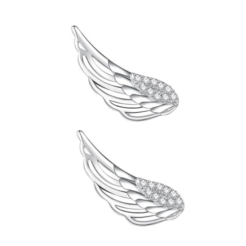 PACKOVE Boucles Oreilles Argent Plume Design Ailes Ange Légères et Créatives pour Femme Cadeau Élégance Quotidienne