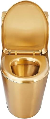 Sanitario comercial de acero inoxidable 304 con diseño de una pieza, alta eficiencia, ahorro de agua, descarga dual y asiento con cierre suave, acabado brillante miniatura 7