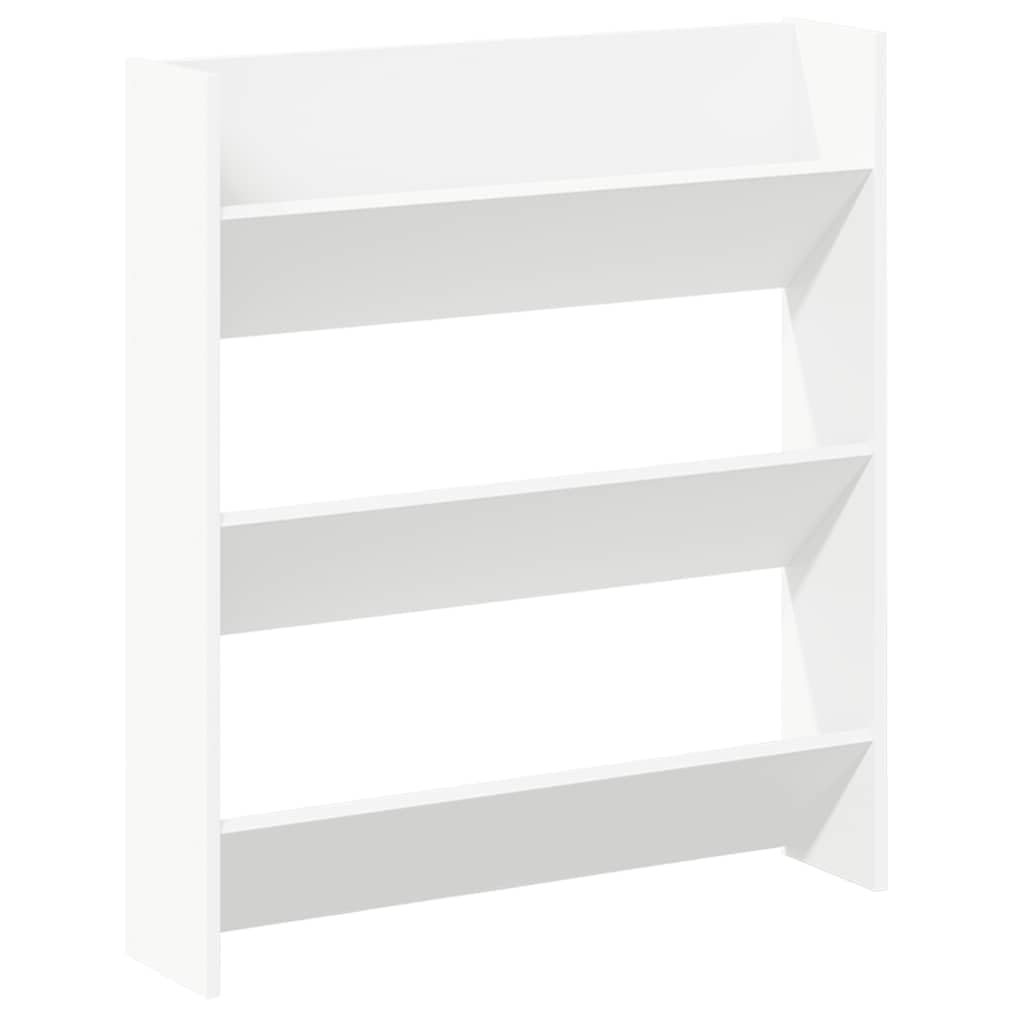 vidaXL Wall Shoe Cabinet Modern Household Supplies Wardrobe Storage Wall-Mounted Shoe Organiser Rack Shelf Cabinet Unit White Engineered Wood