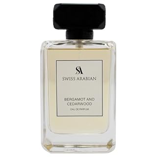 Swiss Arabian Bergamot and Cedarwood - Arabian Perfume for Men - Long-Lasting Cologne for Men - Eau de Parfum - Citrus, Woody Fragrances - 3.4 oz