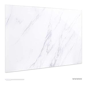 Navaris glassboard – Magnetisch bord voor aan de wand – Memobord van glas – 60 x 40 cm – Magneetbord inclusief magneten…