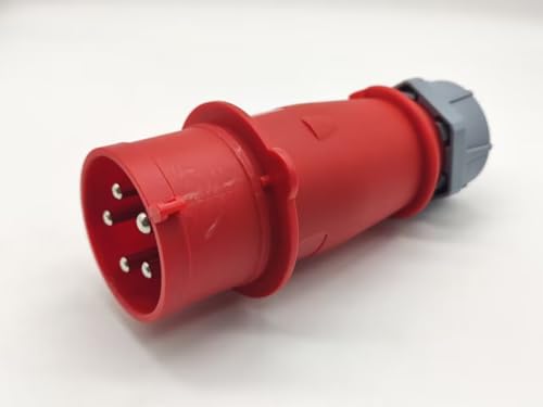 Waterproof Industrial Connector Plug 5Pin 32A-6H 380V-415V 3P+E+N IP44