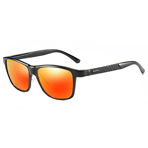Verres de conduite bleu pour hommes élimine reflet lunettes aluminium magnésium