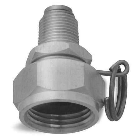 Hose Adapter, Stainless Steel, 3/8 in. MNPT Outlet