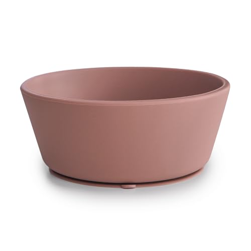 Image of mushie Silicone Suction Bowl | BPA-Free Non-Slip Design (Cloudy Mauve)
