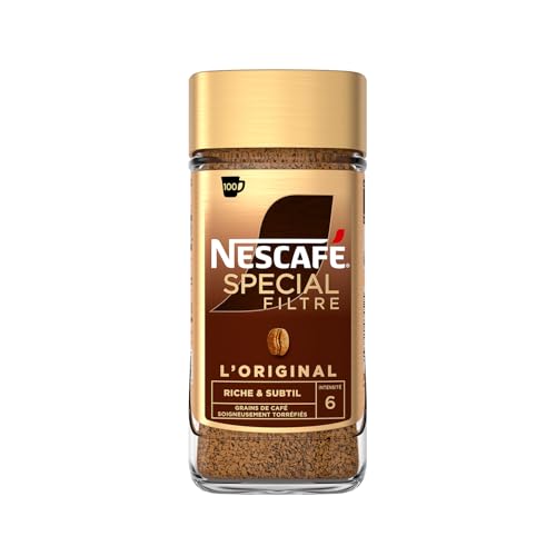 Nescafé Granulée SPECIAL FILTRE RECETTE ORIGINALE DE RETOUR, Café Soluble, Flacon de 100g