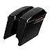TCT-MOTORPARTS 5'' Stretched Saddlebag w/6x9 Speaker Lid Cutouts Fit For Harley 2014-2024 Touring Models FLT, FLHT, FLHTCU, FLHRC, Road King, Road Glide, Street Glide, Electra Glide Vivid Black