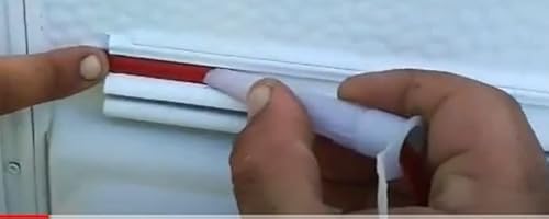 CR-MOESANCO® Abdeckband für Wohnwagen 12 mm + Montagedüse für Wohnmobil-Profil, Schraubenschutz (schwarz)