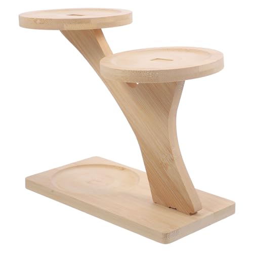 OFFSCH Soporte para Plantas de Interior y Exterior Escalonado de Madera Natural para Maceteros, Mesa para Plantas Pequeñas, Estable y Multifuncional para Sala, Terraza y Jardín