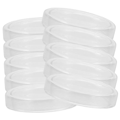 PRETYZOOM Lab Petri Dishes 10pcs Nutrient Dishes Lids for Cell Culture School Science Projects