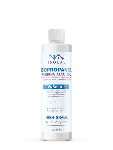 IsoLab   Alcohol Isopropílico 70% de Secado Rápido para Preparación de Superficies, Control de Residuos y Uso Técnico   250ml