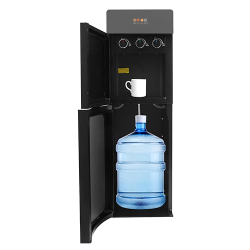 MEELRYD Bodenstehender Wasserspender, Vertikaler Wasserspender, Wasserspender Kalt Heiß Doppelfunktion, Abnehmbare Wasserauffangbox, 3 Temperature Settings - Hot, Room & Cold Watere für Hause, Büro MEELRYD Bodenstehender Wasserspender, Vertikaler Wasserspender, Wasserspender Kalt Heiß Doppelfunktion, Abnehmbare Wasserauffangbox, 3 Temperature Settings - Hot, Room & Cold Watere für Hause, Büro
