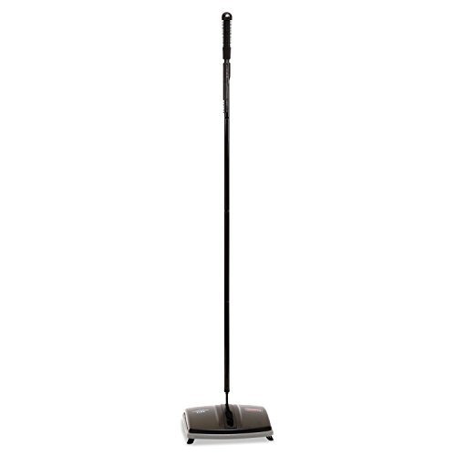 Image of Rubbermaid Commercial Products Executive Series 6.5 inch Single-Action Mechanical Sweeper Cordless Black Collects Dust Dirt and Debris from Hard Floors and Carpet