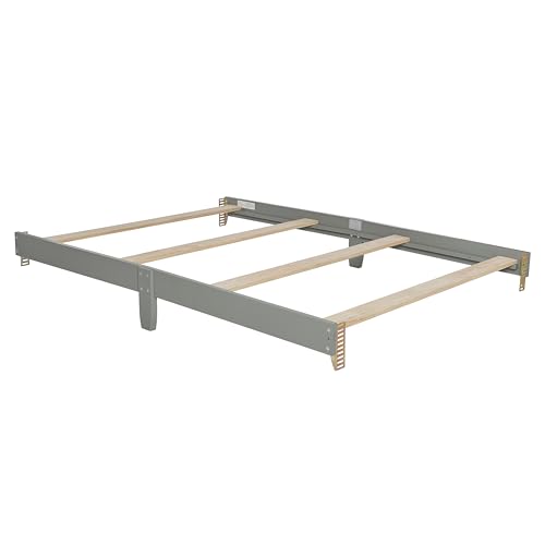 Image of Dream On Me Universal Crib to Full Size Bed Conversion Kit, Solid Wood Bed Rails for Select Convertible Cribs, Strong & Stable Support, Sea Grass