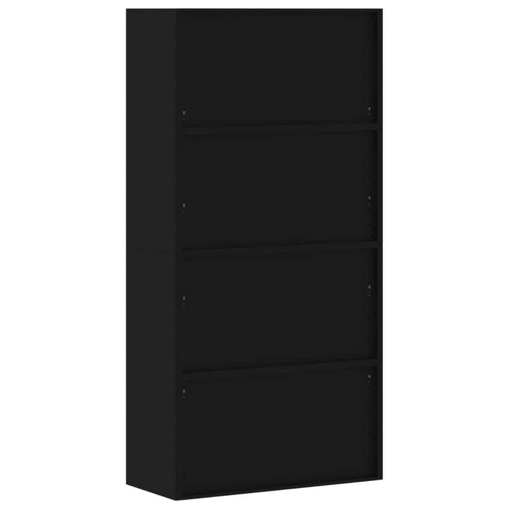 vidaXL Armadio Classificatore Nero 90x40x220 cm in Acciaio, Armadio classificatore, schedario da Ufficio, schedario in Metallo