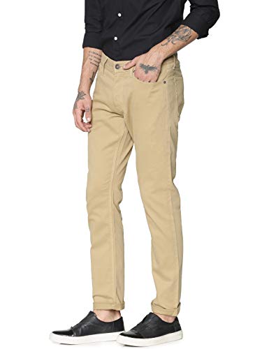 Image of JACK & JONES Mens 5 Pocket Solid Chinos