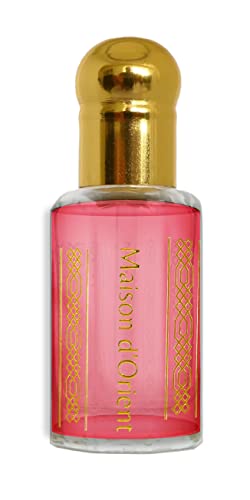PINK MUSK (Pink Tahara) 12mL | Perfume and Body Oil from Fragrance House Maison d’Orient, Dubai UAE | Original Misk Blend | Alcohol Free and Vegan | Arabian Perfume