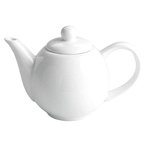Moonlight Ceramic Tea Pot White 13oz / 370ml Small Porcelain Teapot
