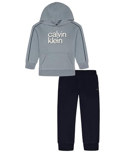 Image of Calvin Klein Baby Boys' 2-piece Fleece Set, Sweatshirt and Jogger Sweatpant