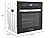 Empava 24" Electric Convection Single Wall Oven 10 Cooking Functions Deluxe 360° ROTISSERIE with Sensitive Touch Control in Silver Mirror Glass, SC17, Black