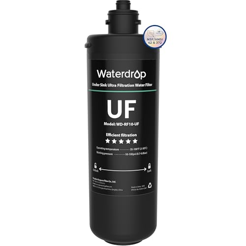 Waterdrop RF10-UF Catouche de filtre de rechange 0,01 micron pour filtre à eau sous évier...