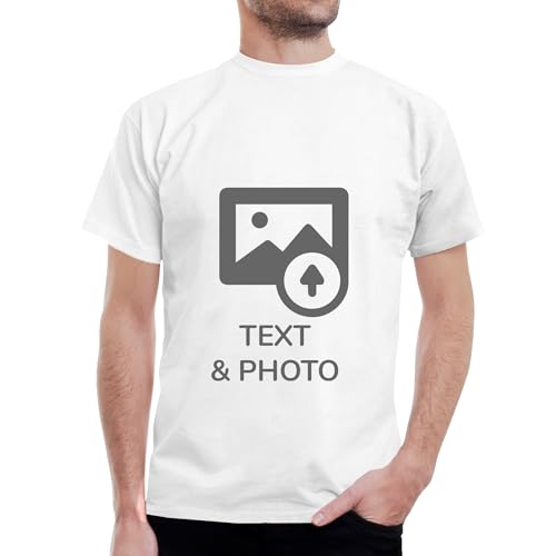 Wanapix | Camiseta Personalizada por 1 Cara | 100% Algodón Talla L | Color Blanco | Manga Corta | Impresión Digital | Apta para Lavadora | 100% Personalizada