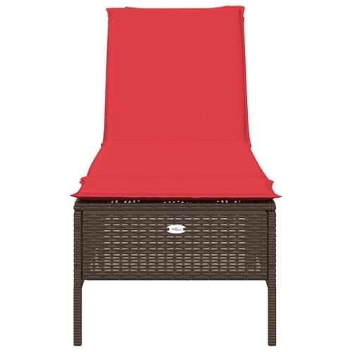 Chaise longue avec coussin amovible réglable et résistante aux intempéries - 5