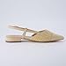 CUSHIONAIRE Women's Forgive Pointed Toe Sling Back Raffia Dress Shoe +Memory Foam, Wide Widths Available, Natural Raffia 8