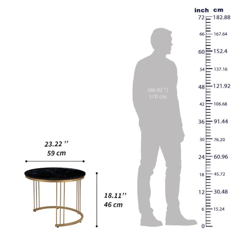 Image of Wakefit Center Table | 1 Yr Warranty | Coffee Table for Living Room Wooden, Tea Table for Living Room Wooden, Sofa Table, Free Installation from Brand, Modern Multi-Functional & Wobble-Free(Frappe)
