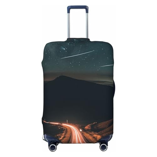 Travel Luggage Cover Road at night Suitcase Protector Elastic Washable Stretch Suitcase Protector Anti-Scratch Travel Suitcase Cover Fit 18-32 Inch Luggage