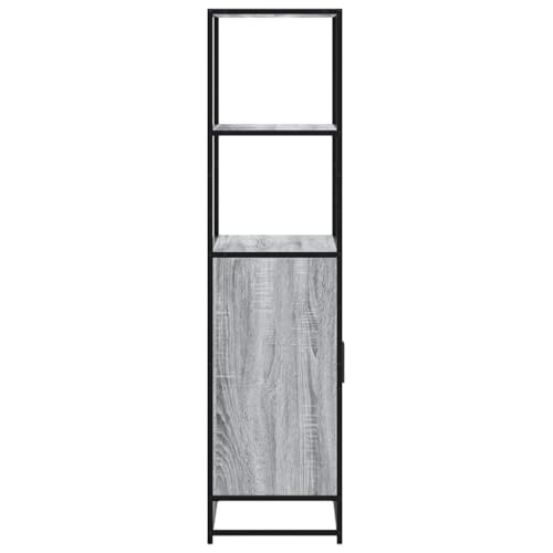 Armario de despensa gris Sonoma de 68 cm para salón o almacenamiento de cocina 6