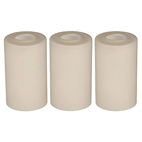 Eumyviv Rustic Amber Frosted Glass Lamp Shade Replacement with 1-5/8-Inch Opening for Chandelier Pendant Lighting Fixture Wall Sconce (3 Packs) A00107 Cover