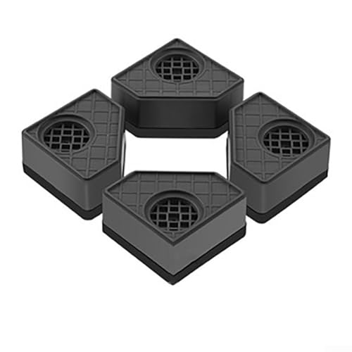 Filteilect Almohadillas para el refrigerador y la lavadora, absorción de golpes, antivibración, antideslizante, estabilizador con aumento de altura para un funcionamiento silencioso, 9 x 9 (capa única
