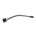 Lily Brown 4-pin Floppy Male Power Connector to 15-pin Sata Female Power Cable Adapter Converter Graphics Card 16gb