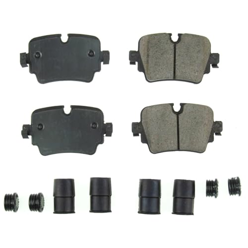 Image of PowerStop Rear Brake Pads for Jaguar F-Type 2014-21 | Jaguar XJ 2017-18 - Z17 Ceramic Brake Pads with Installation Hardware, 17-1752