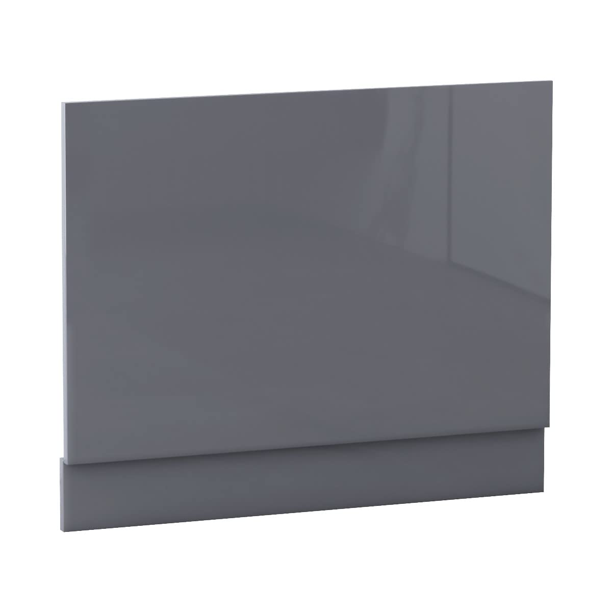 Aquariss Bathroom 750mm End Bath Panel Gloss Grey Moisture Resistant Wooden Adjustable Height