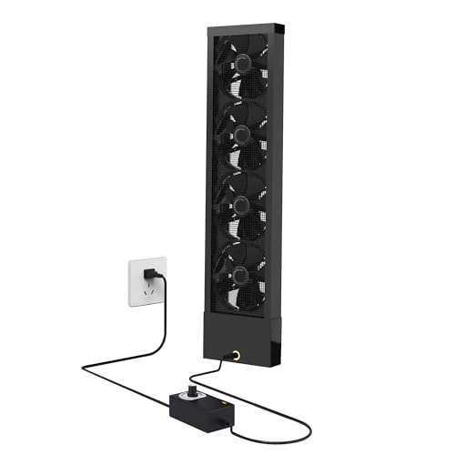 AMCHIXIN 27.6-29.5 Inch Vertical Window Exhaust Fan for Sliding Windows – Match Top and Bottom Frame Quick Installation without Tools Adjustable Airflow for Bedroom Attics Hot Rooms (Black)