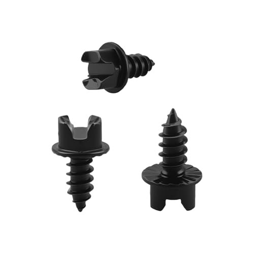 Aulpq 3/8' 250 Pack (#8)- Winter Ice & Snow Tire Heavy Duty Studs Spikes for Motorcycles, Racing Dirt Bikes, ATVs and Snowmobiles Tracks