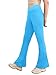 Girl's Athletic Leggings Cross High Waisted Flare Pants Yoga Bootcut Pants Solid Color Full Length Bell Bottoms