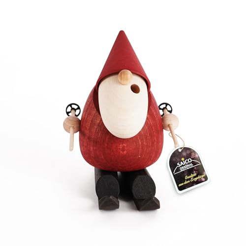 Saico - Räucherfigur Weihnachtsmann Motiv Ski-Champion“ -...