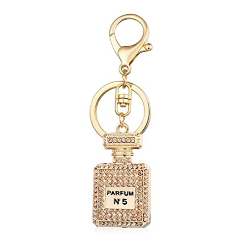 JIJIBA Bijoux de Mode Strass Cristal 3 Couleurs Bouteille Forme Pendentif Keychain Cadeaux Voiture Sac à Main Porte-clés Fête Cadeaux