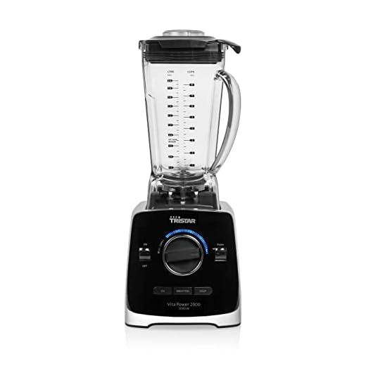 Tristar BL-4473 - Batidora de vaso VitaPower - Vaso de Tritan sin BPA con capacidad de 2 L - 2000 W, Negro