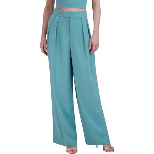 BCBGMAXAZRIA Women's Wide Leg Pants with Pleats