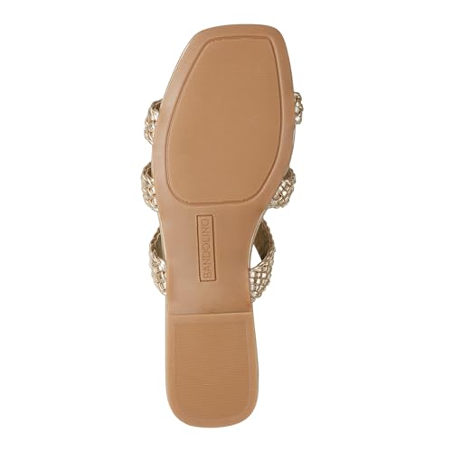 Bandolino Women's Sumer Flat Sandal, Gold 710, 64