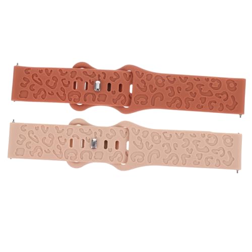 2pcs Smartwatch Strap Replacement Band Silicone Watch Band for Wristwatch Pattern Watch Belt