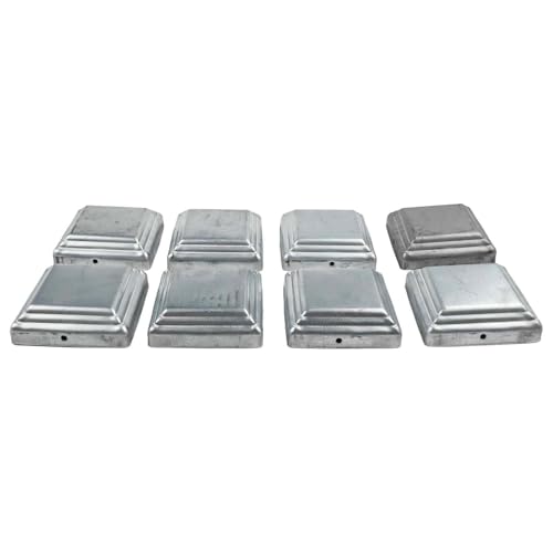 URPIZY Silberne Zaunpfostenabdeckungen 101 x 101 mm für 4x4 Zoll Zaunpfosten – zum Schutz Ihres Gartens!, 40 Stück