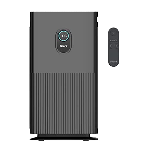 Shark HE601C Ultra- Fast and Ultra- Quiet Air Purifier with 6-Fan Airflow, Remote Control, Anti- Allergen Hepa Multi-Filter and Heightened Odor Protection (Charcoal)
