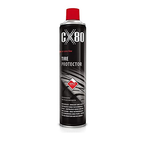 CX80 | Tire Protector | Reifenglanz, Reifenpflege für Auto, Motorrad, Roller | Hochwertige Inhaltsstoffe verlängern Lebenszeit der Reifen | Aus CX80 Autopflege Set | 600ml Flasche