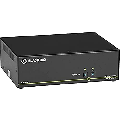 Black Box SS2P-DH-DP-U Secure NIAP 3.0 KVM Switch - Dual-Head, DISPLAYPORT, 4K, 2-Port