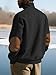 Mens Quarter Zip Pullover Sweater Mock Neck Long Sleeve Sweatshirt Fashion Fall Winter Warm Turtleneck Workout Top (Black,Small)